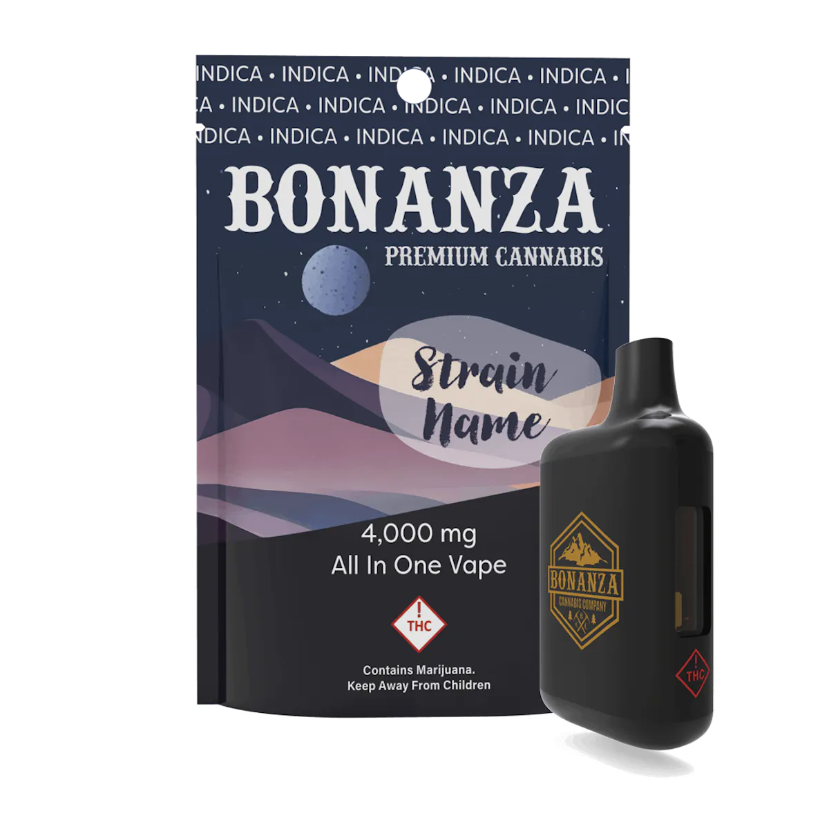 Bonanza – Disposable – Granddaddy Purp (I) 4000mg 4g Vaporizers