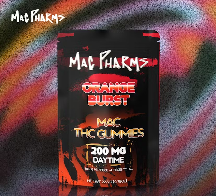 Mac Pharms | 4 x 50mg Gummies | Orange Burst