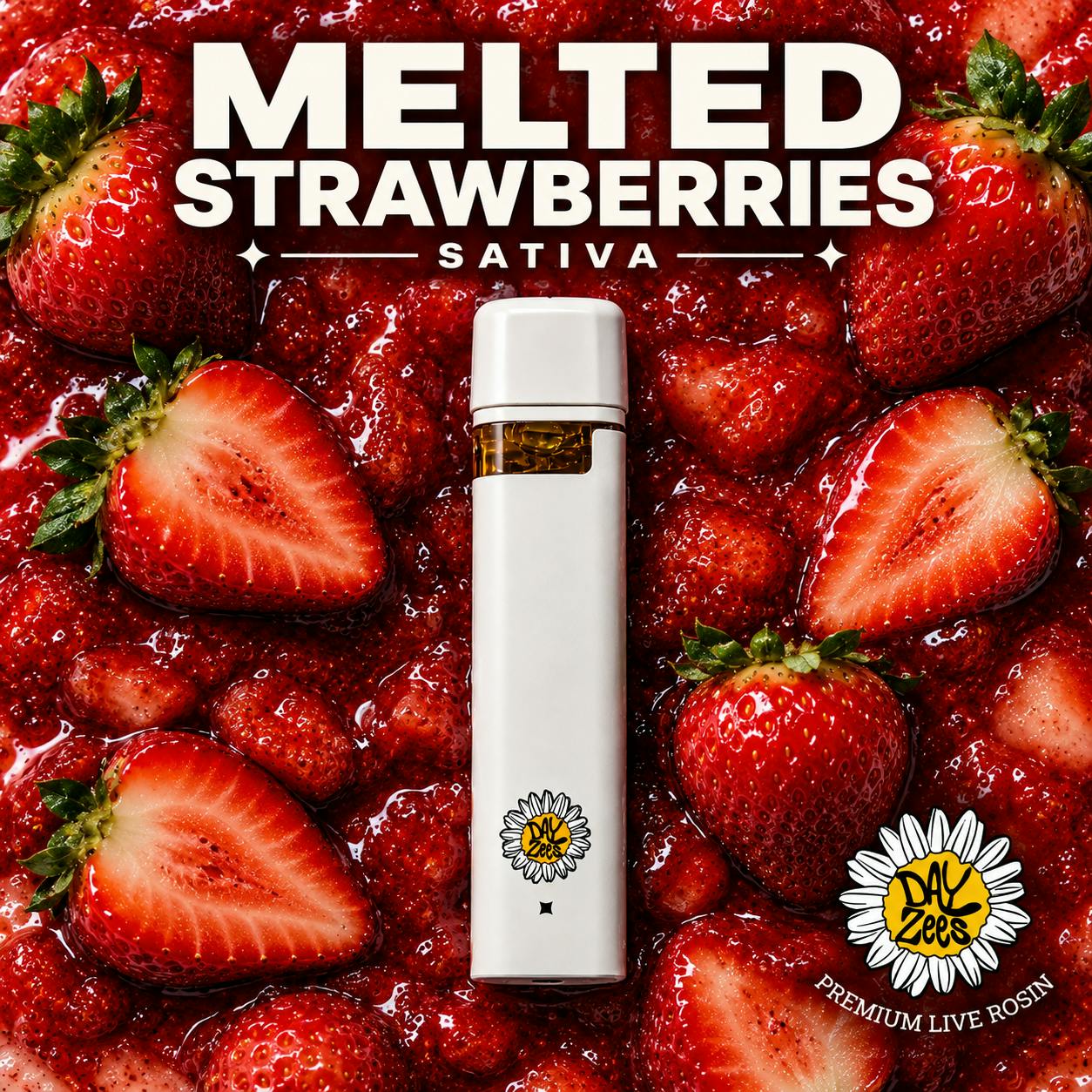 Melted Strawberries Live Rosin Disposable 1G Sativa by Dayzees – Vapes at Gatsby Cannabis