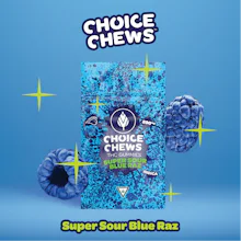 Choice Chews - 200mg Gummies - Super Sour Blue Razz (Indica)