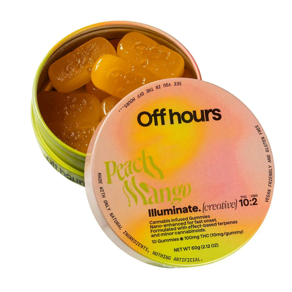 Product Off Hours - Peach Mango Illuminate - 100mg - Infused Gummies