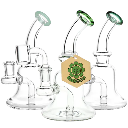 SeshGear No Muss No Fuss Bell Style Glass Dab Rig | 6.25′-1