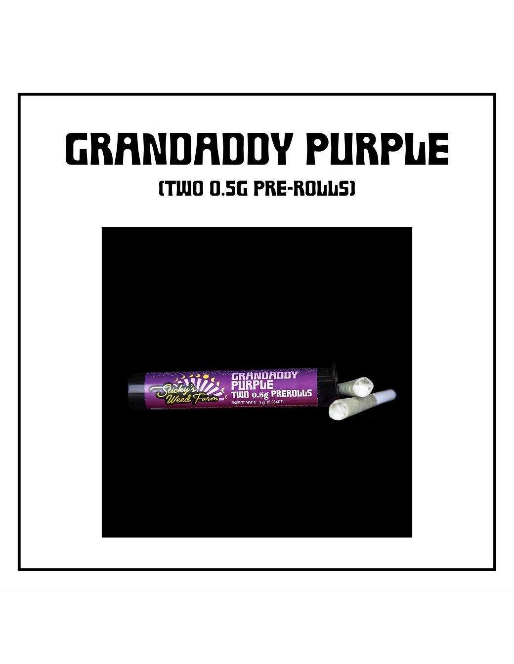 ひろとも様　ランツ 1ml &パープルクッシュ3g Grandaddy Purple | 2pk Pre-rolls | 1g by Sticky's Weed Farm | Buy