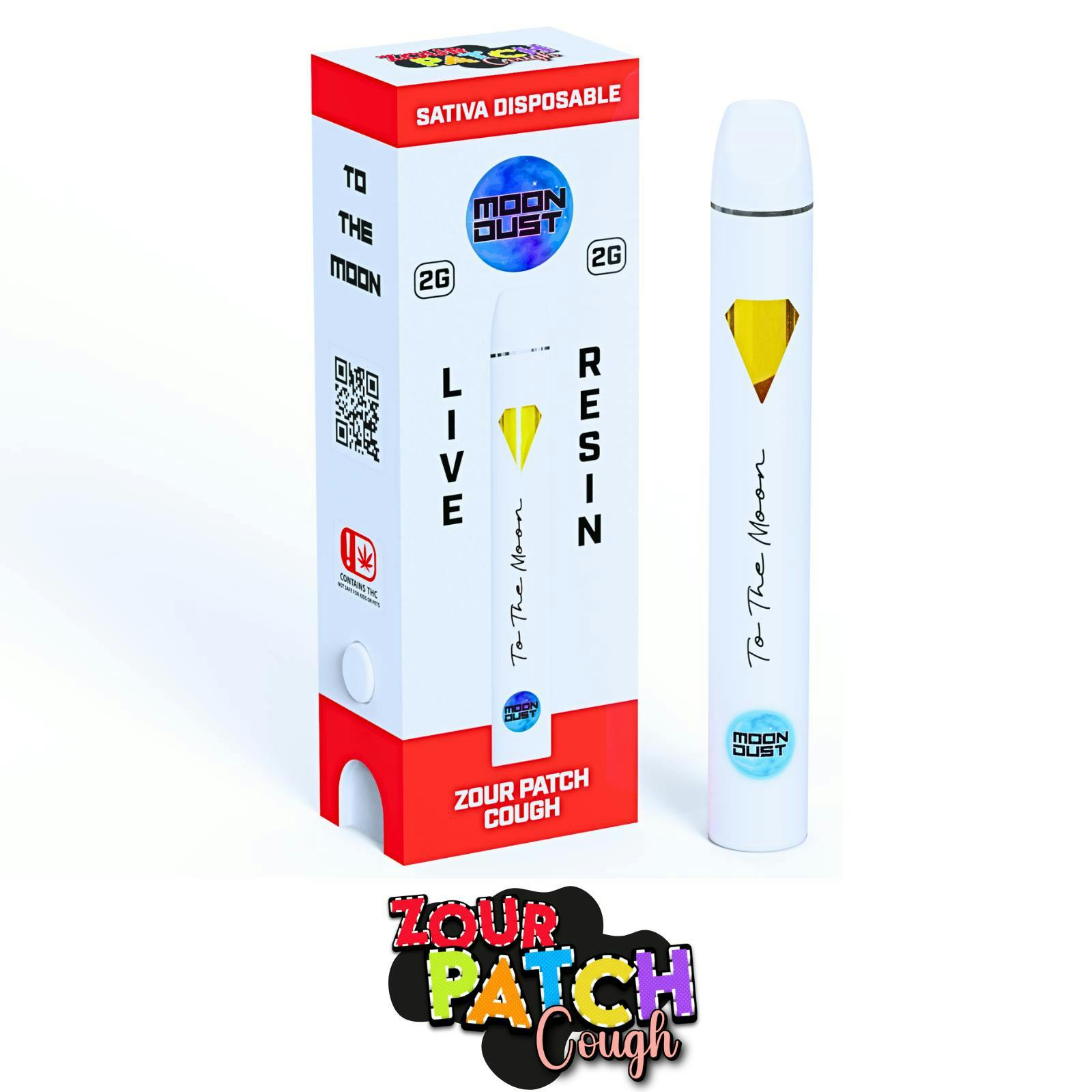 Moondust Live Resin Disposable Zour Patch Cough - Sativa
