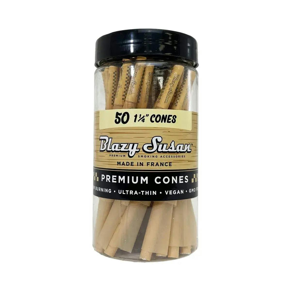 Blazy Susan - Unbleached Pre Rolled Cones 1-1/4? - 50 Count