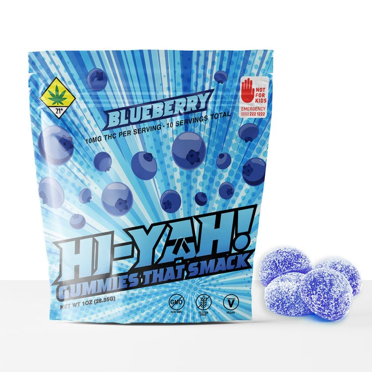 Hi-Yah: Blueberry - Hash Rosin Gummies 10pk 100mg