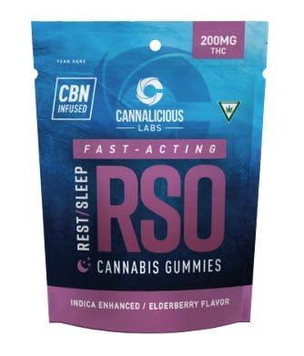 Cannalicious Labs | RSO Gummies - 200mg - Elderberry (Indica)