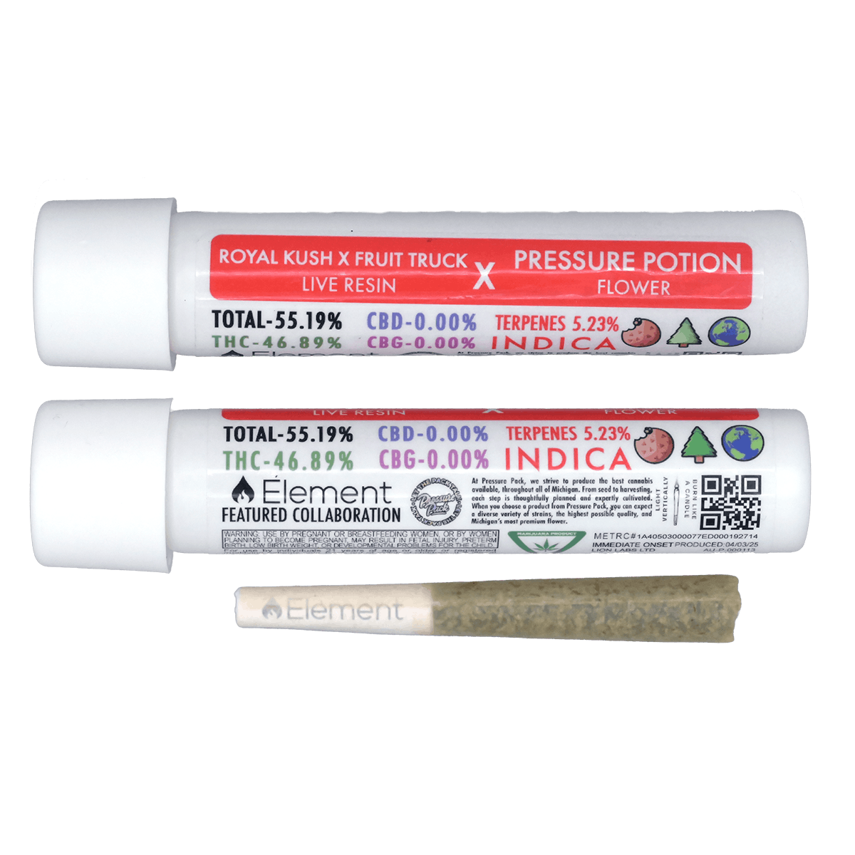 Product: Element x Bub Hub | Sherb Cream Pie x Permanent Marker 1g Infused Pre-Roll