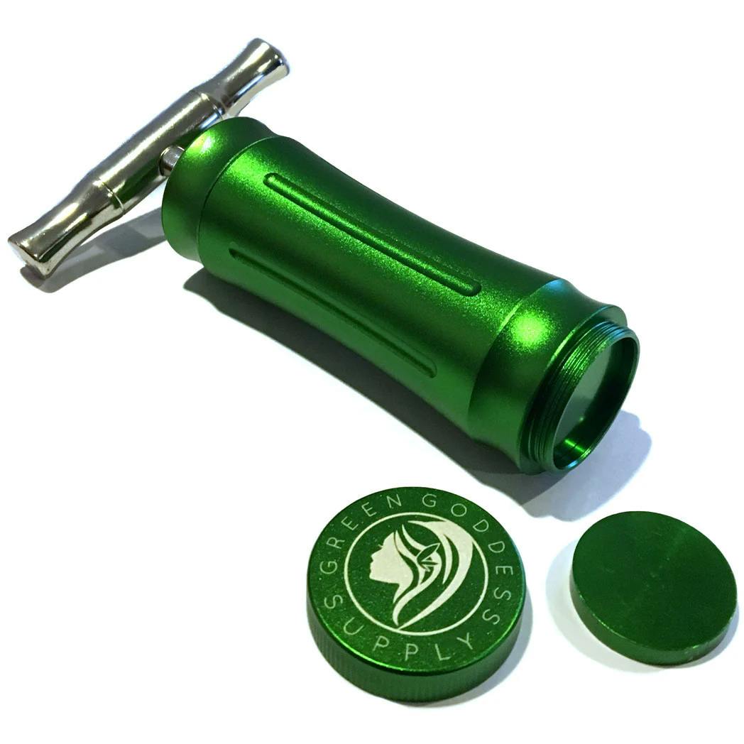 Green Goddess - Aluminum Pollen Press with Handle