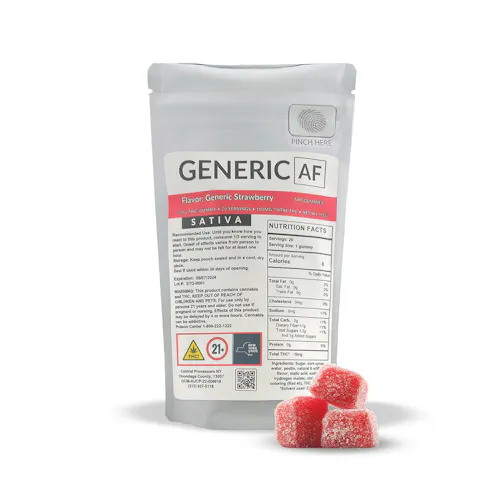 Generic AF | Gummy | Strawberry | 100mg 20pk-active