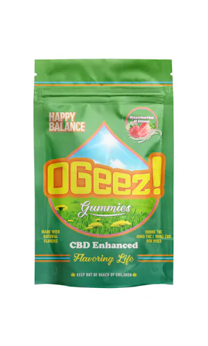 Happy Balance Strawberries and Cream – 100 mg 1:1 CBD-active