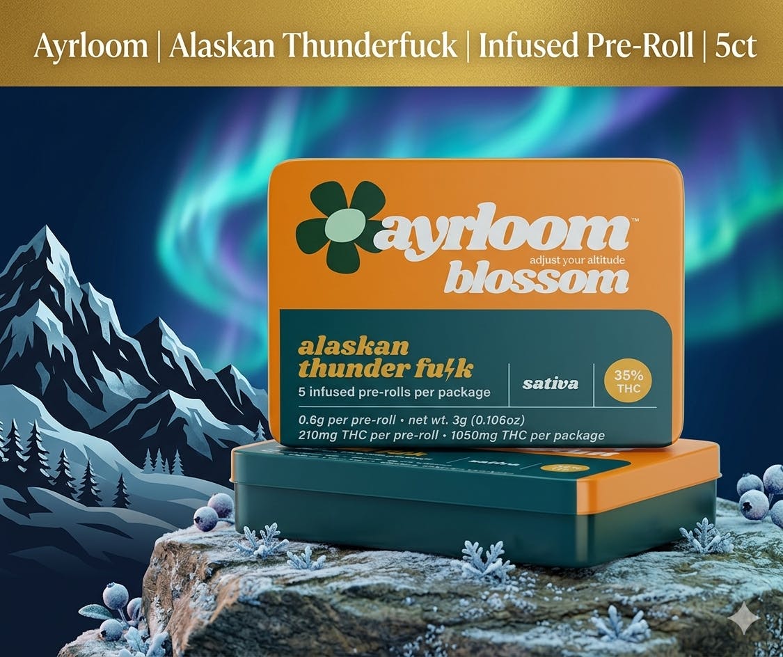 Product Ayrloom | Alaskan Thunder Fuck | .6g Infused Pre-Roll | 5ct