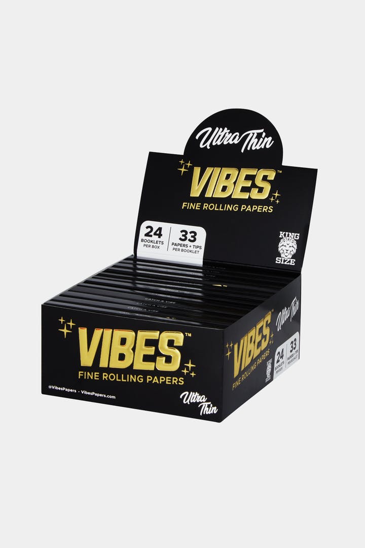 Vibes With Tips Rolling Papers 3pk Black King Size Cookies
