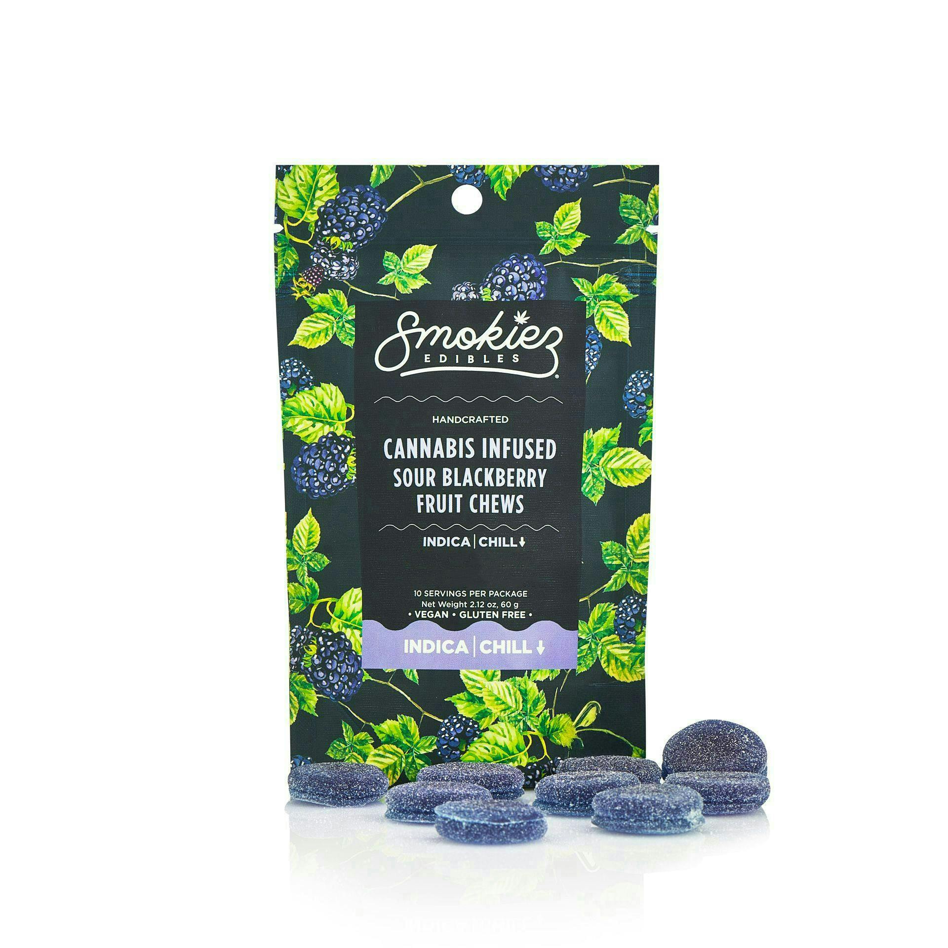 Smokiez Sour Blackberry Indica 10mg Gummies - The Flowery NY