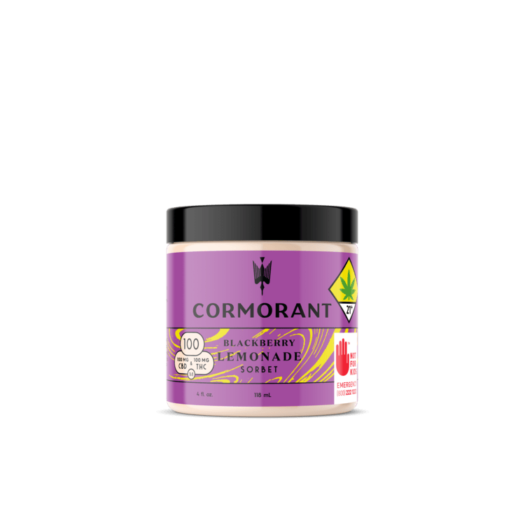 Cormorant: CBD 1:1 Blackberry Lemonade - 4oz Frozen Sorbet 100mg