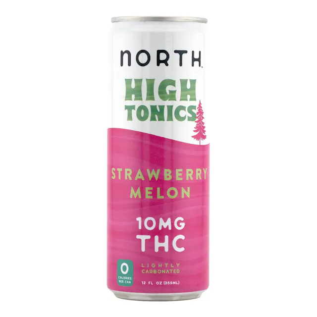 North High Tonics Seltzer Strawberry Melon 12oz/10mg (hybrid, drinks)