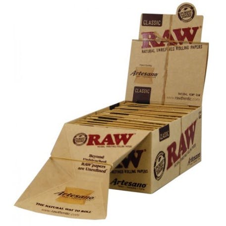 Raw Organic Hemp Artesano Rolling Paper Kit 1 1/4