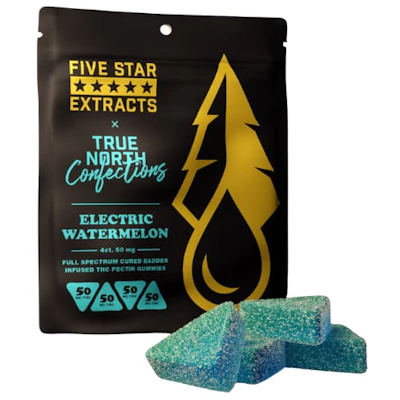 True North x Five Star Extracts - 200mg Gummies - Electric Watermelon
