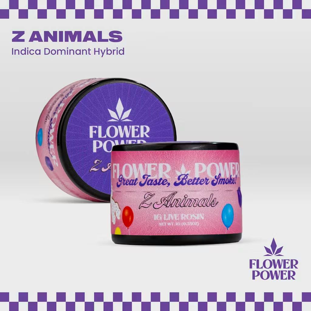 Flower Power - 1g Live Rosin - Z Animals