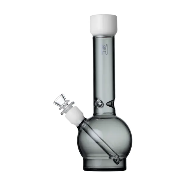 Human Grade 12" Bong Ball Smoke / White (hybrid, glassware)