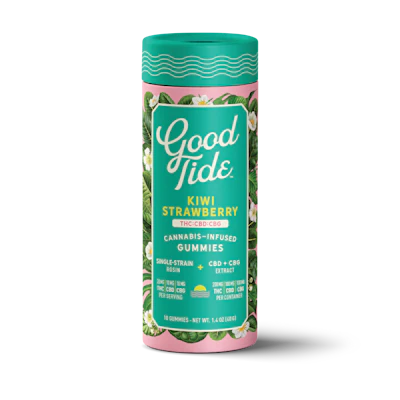 Good Tide - 200mg THC / 100mg CBD / 100mg CBG - Hash Rosin Gummies - Kiwi Strawberry (H)