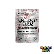 Monopoly Melts - 200mg Hash Rosin Chocolate - Peanut Butter Strawberry