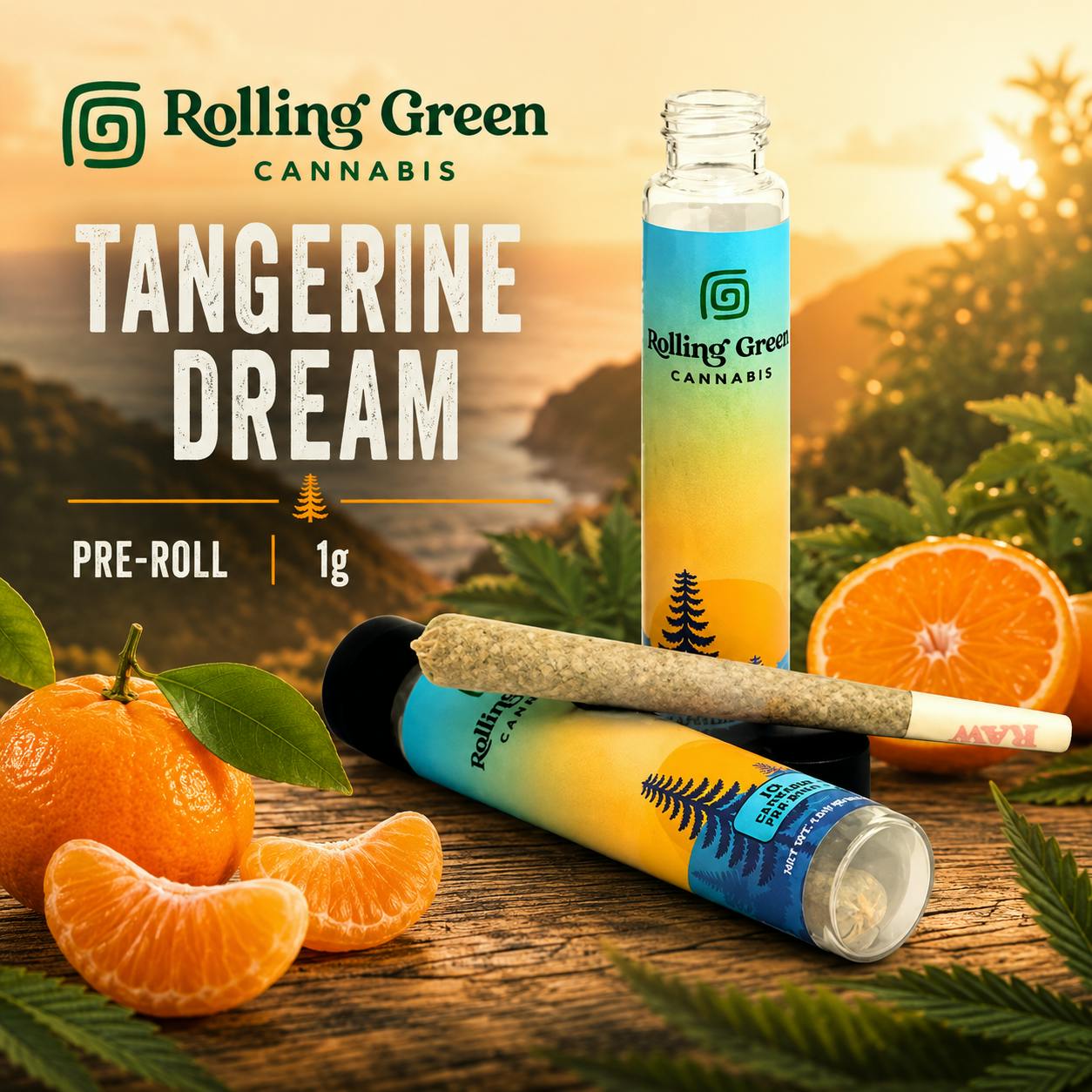 Product Rolling Green | Tangerine Dream | Pre-Roll | 1g