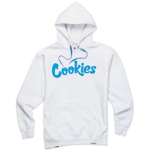 Cookies | White Hoodie | Blue Script | 2X-Large