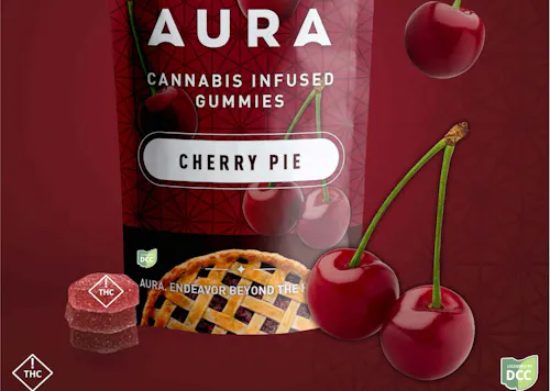 Aura | Cherry Pie + CBN Gummies | 220mg | Indica-active