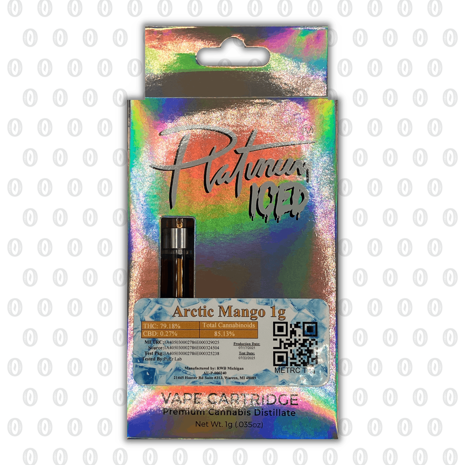 Product: Platinum Vape | Vape Cart - 1g - Arctic Mango *Iced*