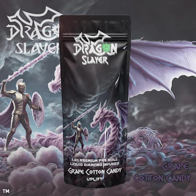 Dragon Slayer - 1.2g Infused Preroll - Grape Cotton Candy