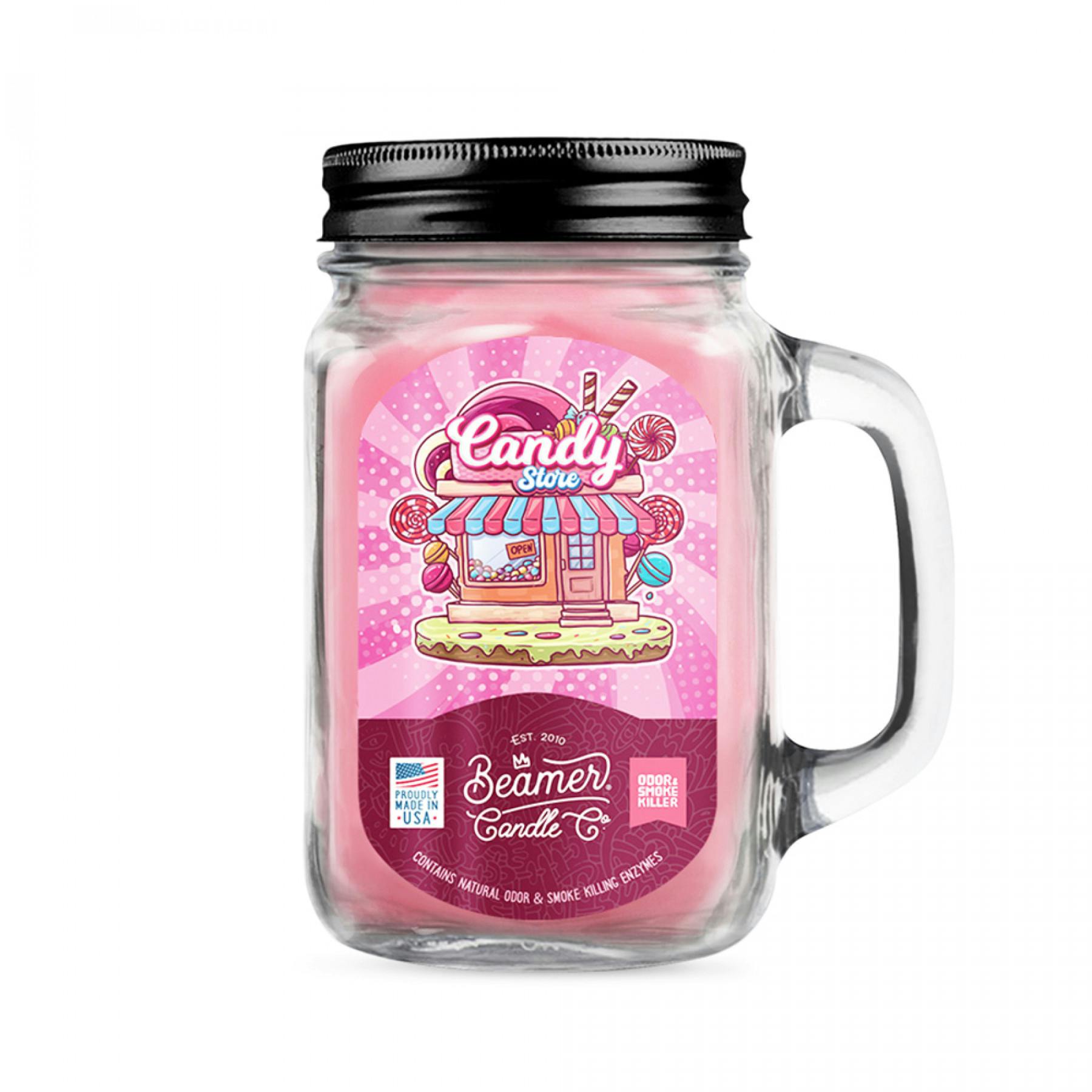 Beamer Candle Co | 12oz Glass Mason Jar Candle - Candy Store