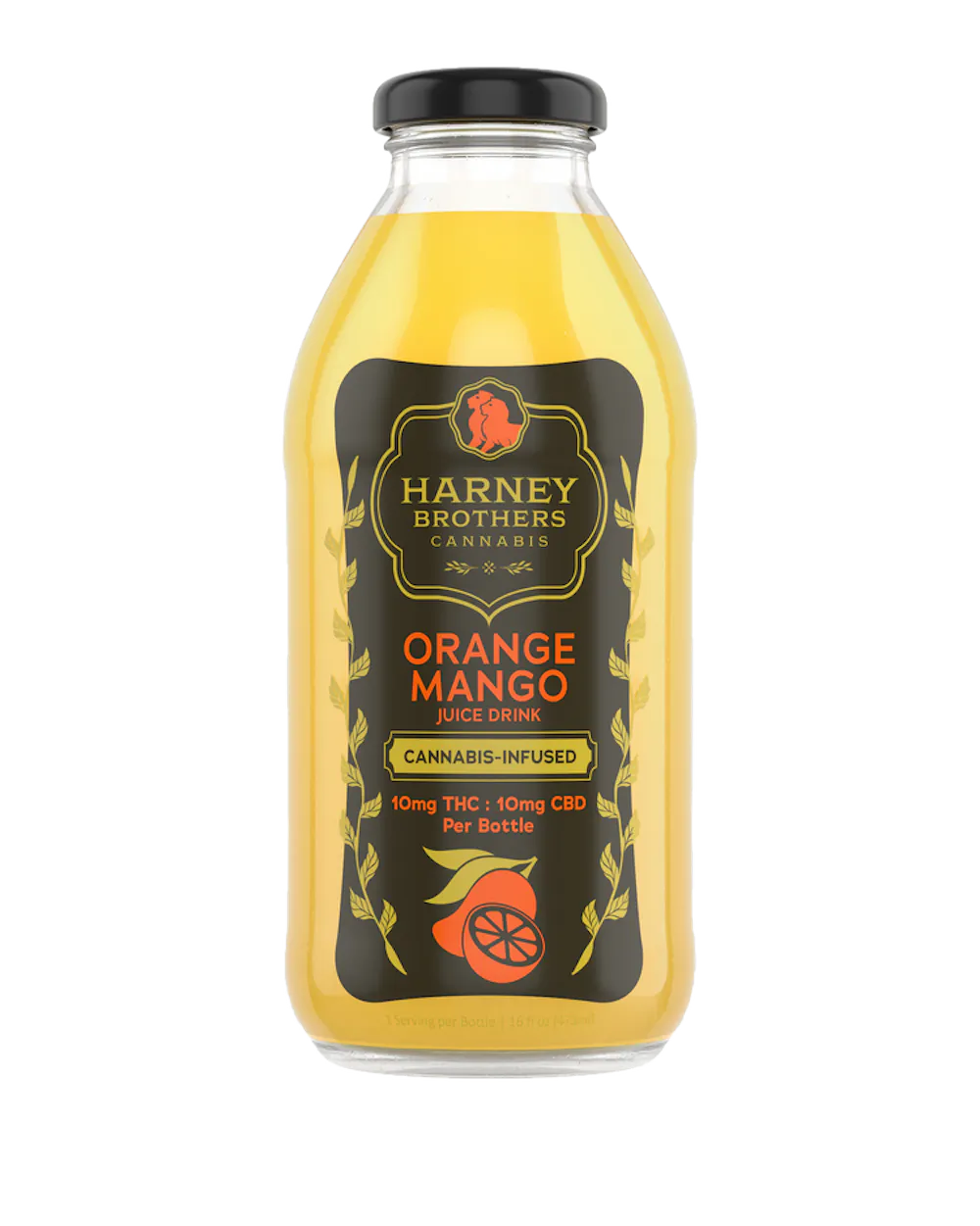 Product Harney Brothers Cannabis - Orange Mango Juice Drink - 10mg THC - 10mg CBD - 16oz