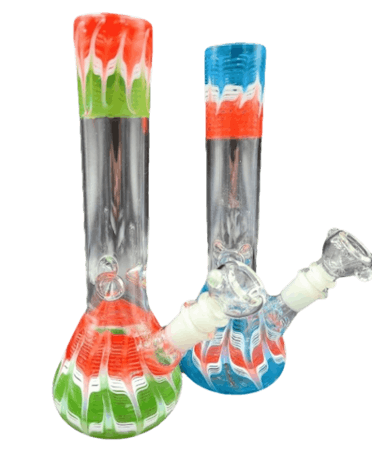 Image of Assorted colors wrap and rake | 10″ bong