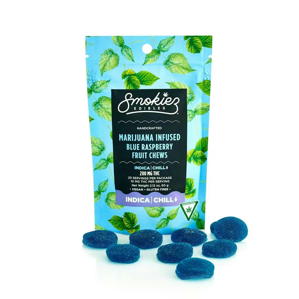 Smokiez - 200mg Gummies - Sweet Blue Raspberry (Indica)