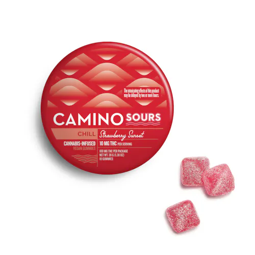 Camino Sours Chill Strawberry Sunset Gummies [10pk]-active