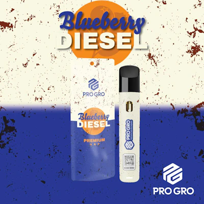Pro Gro - 1g Live Resin Disposable - Blueberry Diesel - DISPOSABLES by Pro Gro at King of Budz