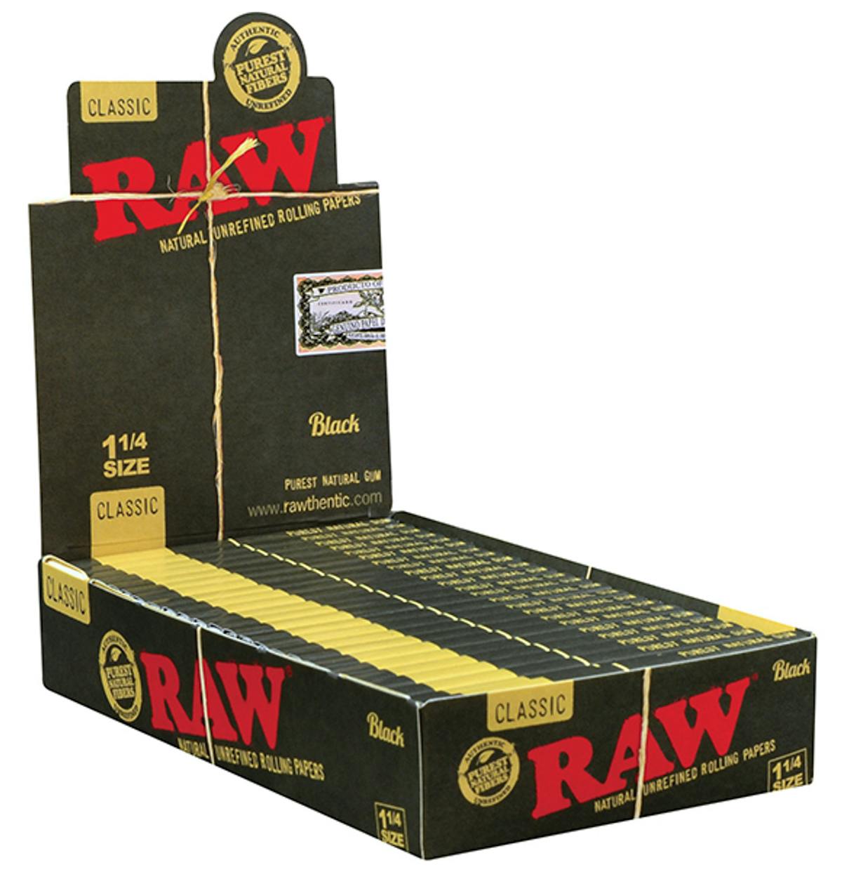 Photo of RAW | Black Classic Papers 1 1/4 | 50ct