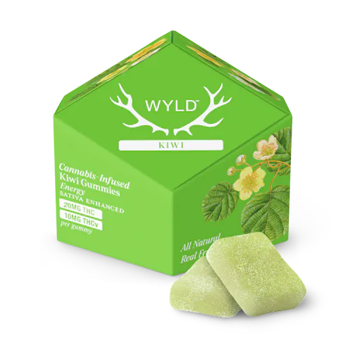 Kiwi 2:1 THCv + Sativa Enhanced Gummies-active