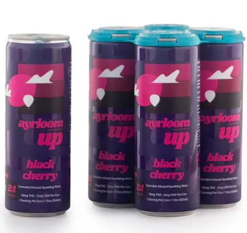 Ayrloom | Beverage | 40mgTHC:20mgCBD | Black Cherry | 12oz | 4pk | 20mg-1