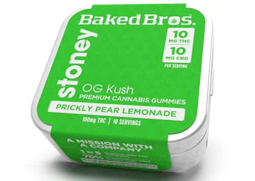 Prickly Pear Lemonade Stoney Gummies | 100mg | 1:1 THC:CBG-active