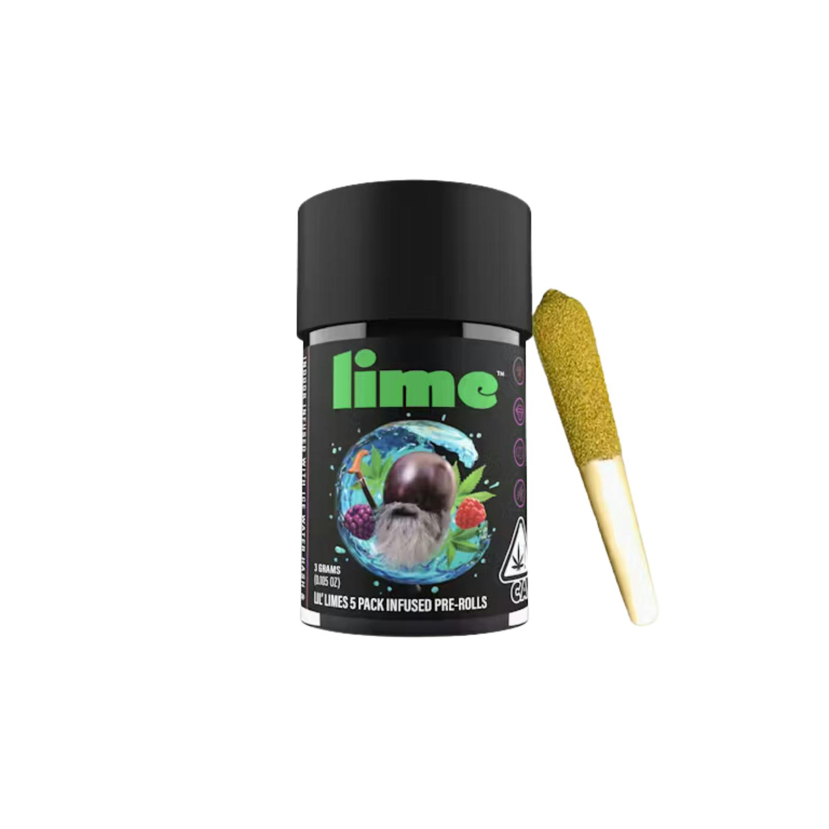 PURPLE ZAZA LIVE RESIN & HASH INFUSED LIL' LIMES 5PK MINI PREROLLS-0
