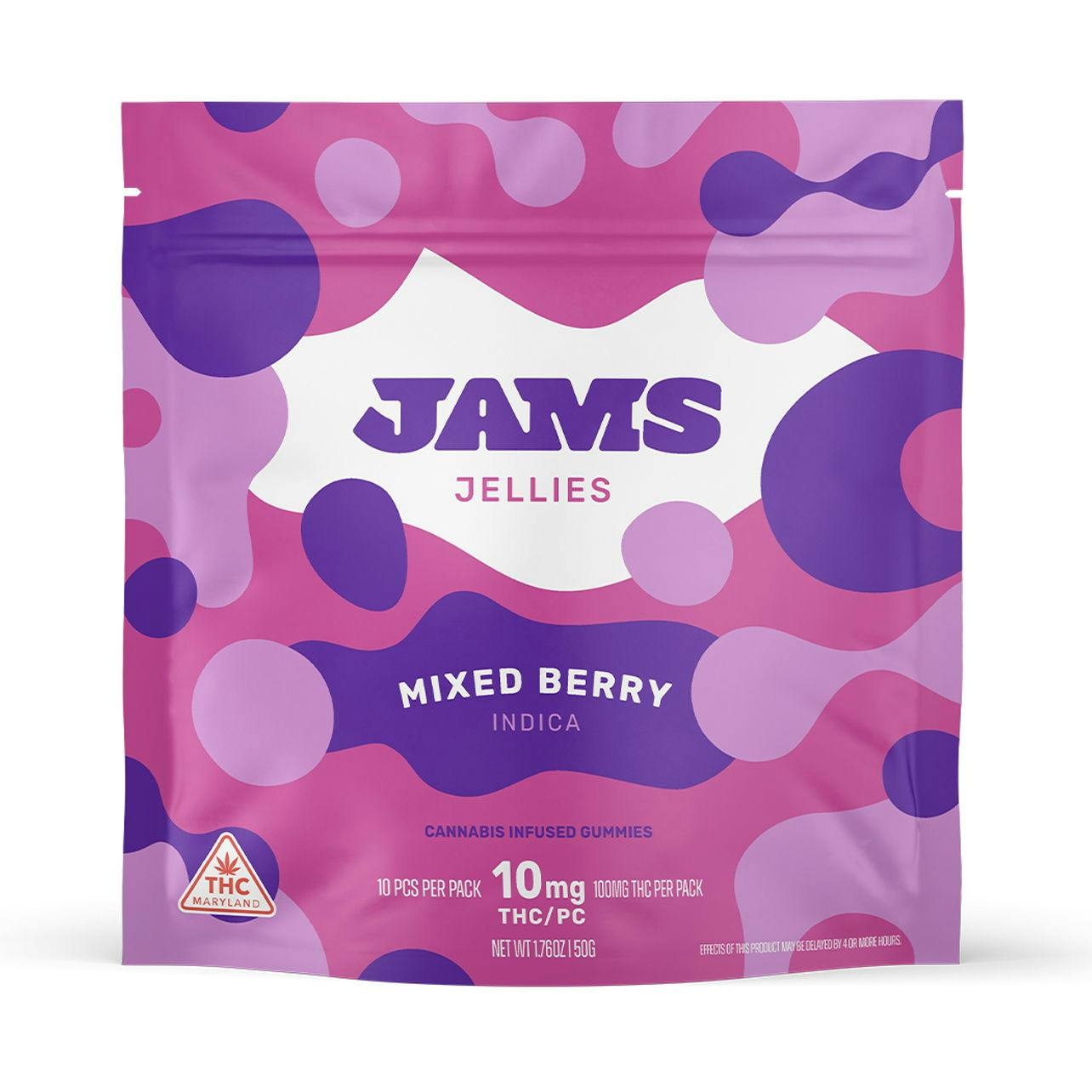 JAMS Mixed Berry Indica Jellies 10-Pack | 100mg | Curaleaf