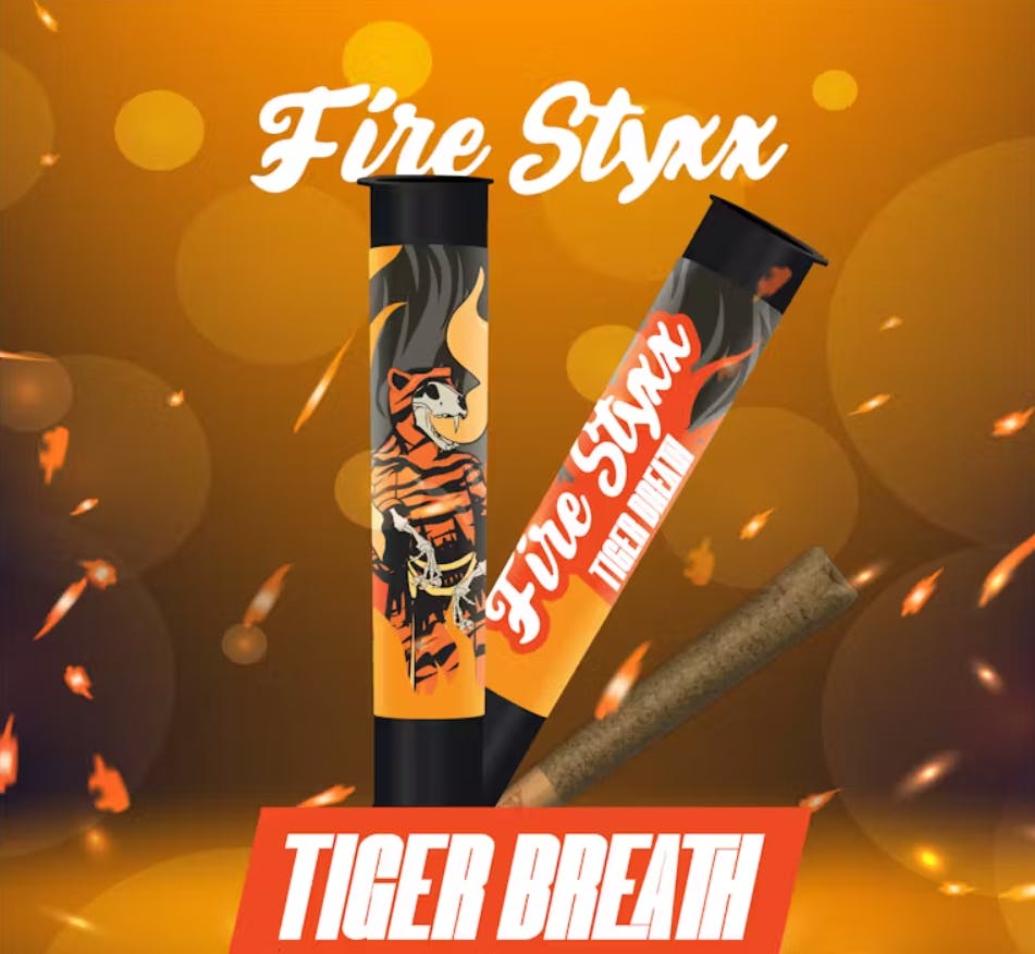 Product: Fire Styxx | Tiger Breath | Infused Preroll - 1g
