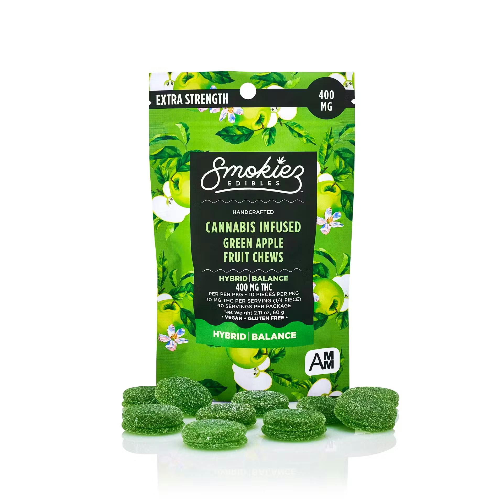 Smokiez: Gummies | Sour Green Apple | Hybrid | 400mg | 10pk