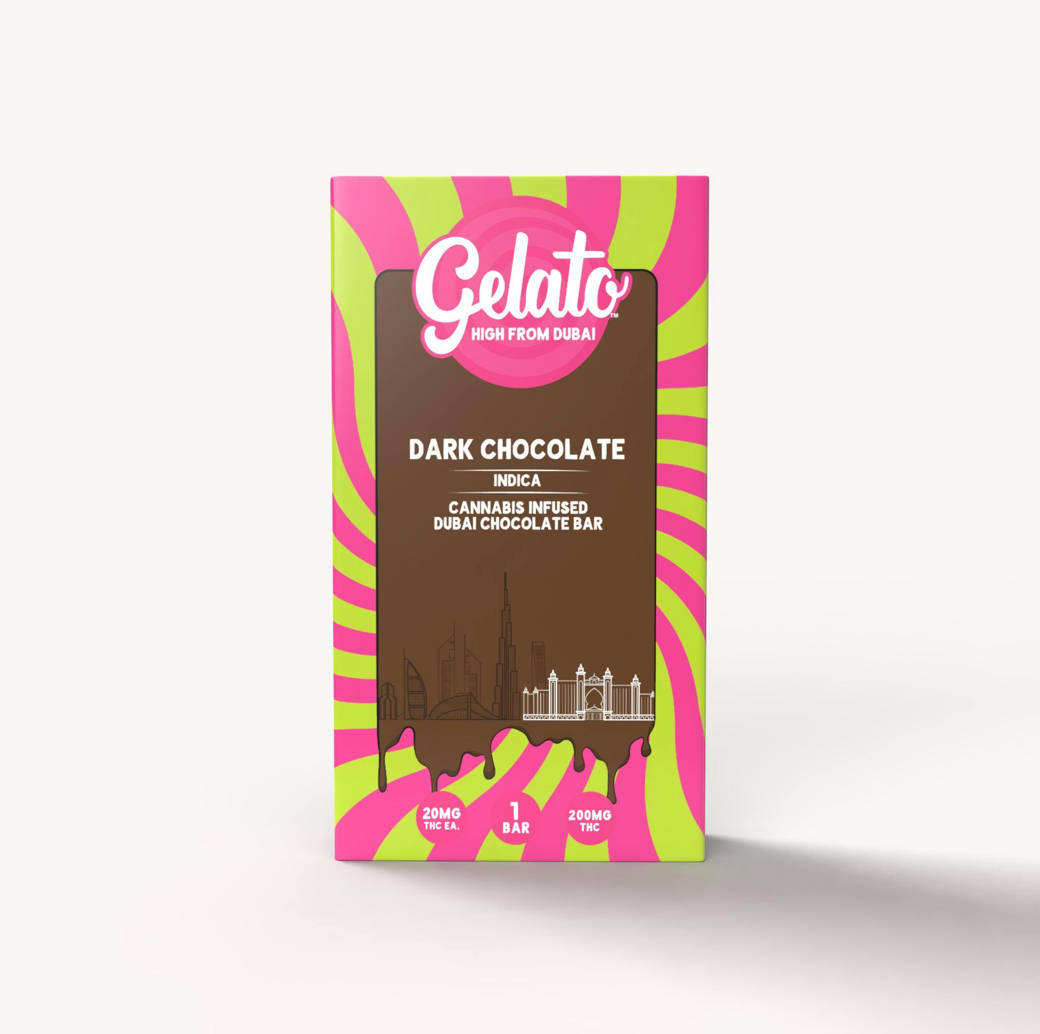 Gelato Last Bite - 200mg Cannabis Infused Dubai Chocolate Bar - Dark Chocolate