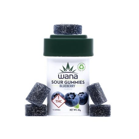 Organic Sour Blueberry Gummies 100mg 10pk