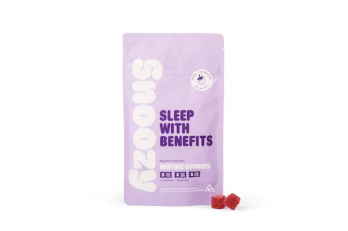 Snoozy | Sleep With Benefits: Bedtime Gummies Raspberry | Edibles | 100mg-3