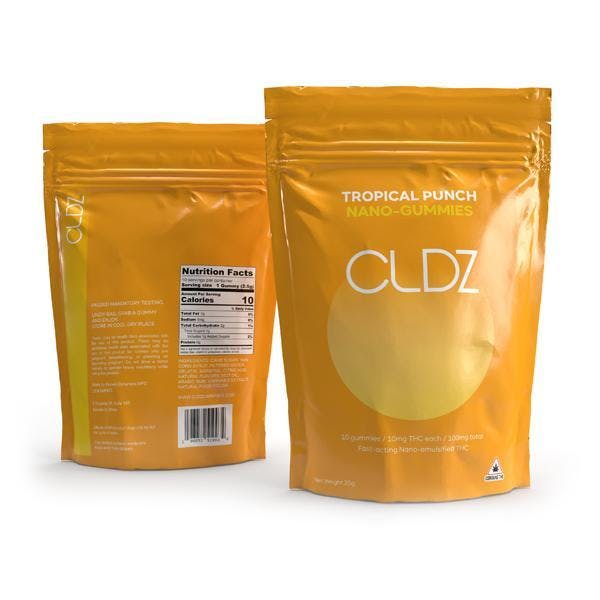 Tropical Punch | 100mg Nano Vegan Gummies | .1g Edibles | CLDZ
