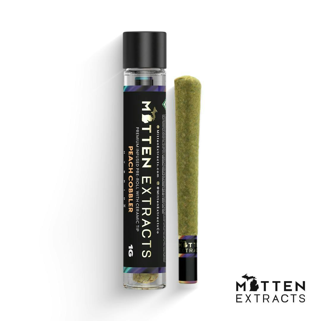 Mitten Extracts - 1.25g Infused Preroll - Peach Cobbler (H)